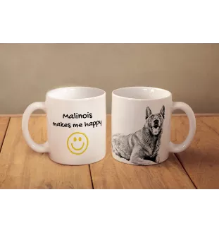 Malinois Belgischer Schäferhund - Tasse mit Hund, fröhliche Tasse für Hundeliebhaber, personalisiertes Geschenk der Marke Art-Dog