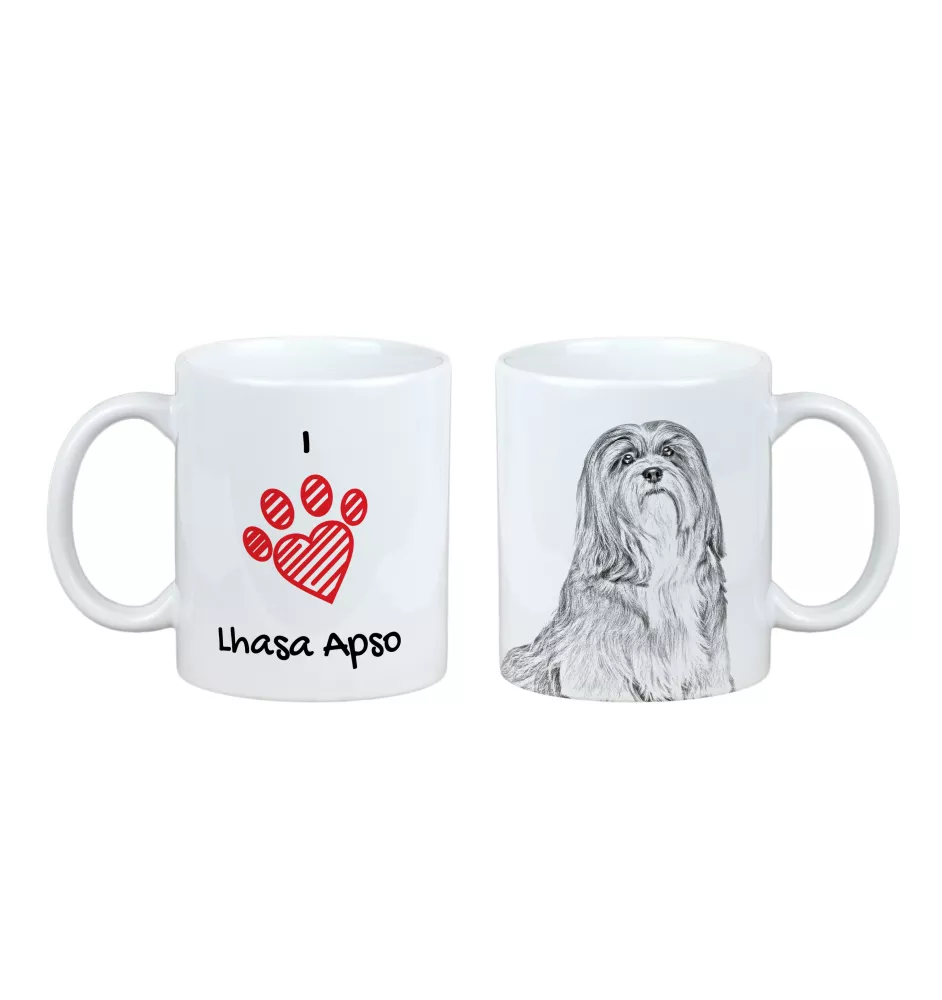 Lhasa Apso - tasse avec chien, une tasse adorable avec une illustration, un cadeau avec votre photo de la marque Art-Dog