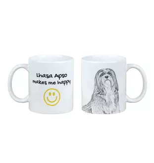 Lhasa Apso, Lhasaterrier, Löwenhund - Tasse mit Hund, fröhliche Tasse für Hundeliebhaber, personalisiertes Geschenk der Marke Art-Dog