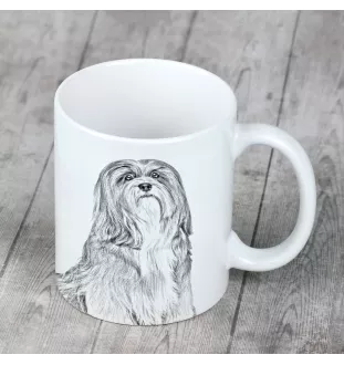 Lhasa Apso, Lhasaterrier, Löwenhund - Tasse mit Hund, fröhliche Tasse für Hundeliebhaber, personalisiertes Geschenk der Marke Art-Dog