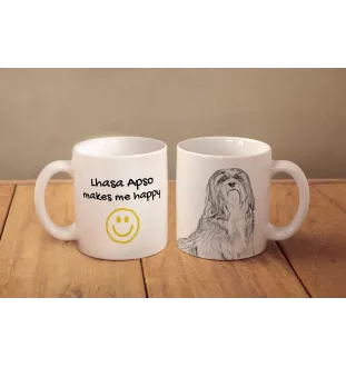 Lhasa Apso - cup with a dog, cheerful cup for a dog lover, personalized gift from the Art-Dog brand