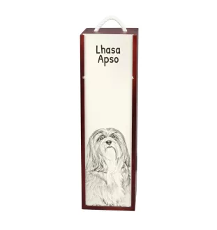 Lhasa Apso pudełko na wino z psem Art-Dog
