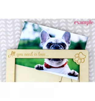 Bull Terrier miniature - Cadre photo, cadre en bois gravé, un joli gadget pour l'amoureux des chiens par Art-Dog