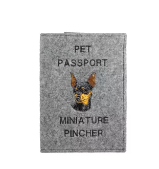 Zwergpinscher - Hundepassetui, Dokumententasche, Geschenk für den Reisenden von der Marke Art-Dog