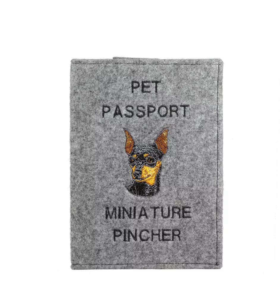 Zwergpinscher - Hundepassetui, Dokumententasche, Geschenk für den Reisenden von der Marke Art-Dog