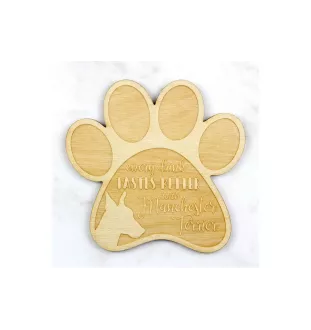 Manchester Terrier - Tasse Untersetzer, graviert Untersetzer mit Hund, Geschenk für Hundeliebhaber von Art-Dog Marke