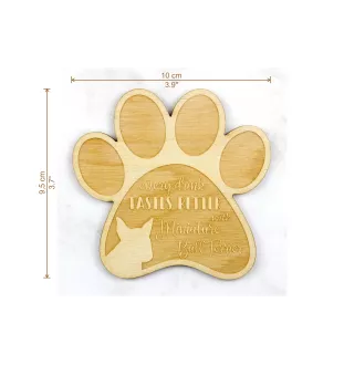 Miniature Bull Terrier - Mug coaster, engraved coaster with dog, gift for dog lover by Art-Dog brand