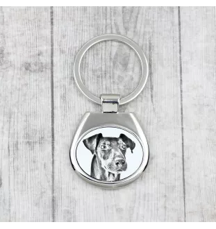 Manchester Terrier - porte-clés avec chien, porte-clés imprimé, breloque personnalisée de la marque Art-Dog