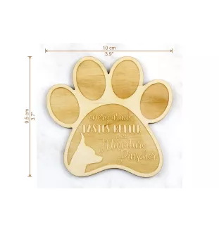 Zwergpinscher - Tasse Untersetzer, graviert Untersetzer mit Hund, Geschenk für Hundeliebhaber von Art-Dog Marke