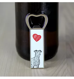 Manchester Terrier - bottle opener with a dog, personalized fridge opener, unique gift for a man by Art-Dog brand