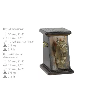 Pinczer miniaturowy urna drewniana z psem Art-Dog