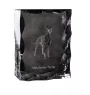Manchester Terrier - crystal with a picture of a dog, glass statuette with a picture, unique frame with a picture from Art-Dog brand