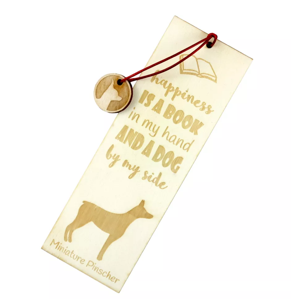 Zwergpinscher - Lesezeichen mit Hund, personalisiertes Lesezeichen, Hundeaccessoire für Leser der Marke Art-Dog