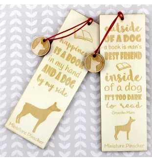 Zwergpinscher - Lesezeichen mit Hund, personalisiertes Lesezeichen, Geschenk für Bücherwurm von der Marke Art-Dog