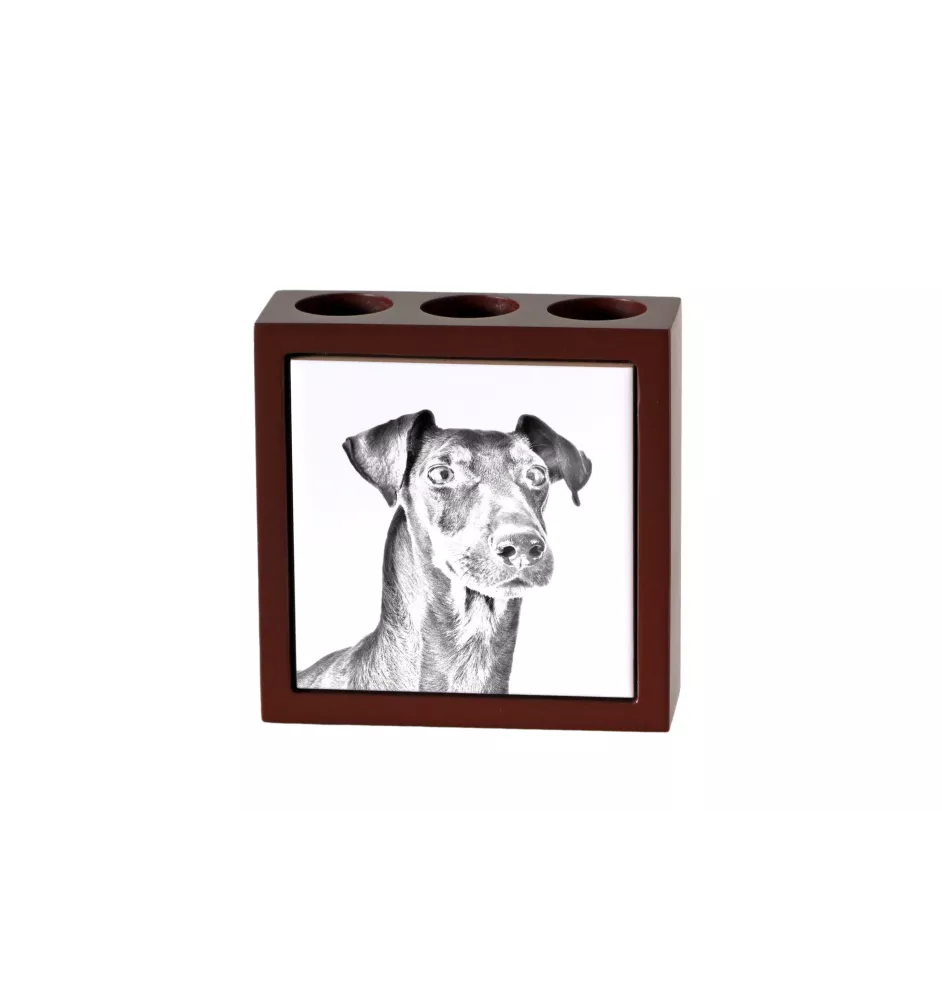 Manchester Terrier - porte-stylo avec chien, organiseur de bureau avec impression, décoration de bureau personnalisée de la marque Art-Dog