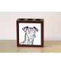 Manchester Terrier - pen holder with a dog, desk organizer with a print, personalized desk decoration from the Art-Dog brand.