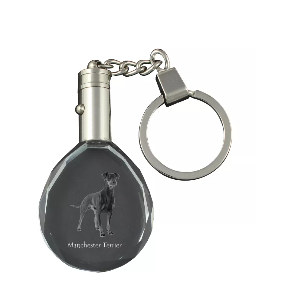 Manchester Terrier - Anhänger mit einem Foto eines Hundes, Schlüsselanhänger aus Kristall in einer Geschenkbox, ein einzigartiges Geschenk von Art-Dog