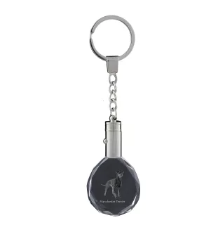 Manchester Terrier - pendentif avec une photo de chien, porte-clés en cristal dans une boîte cadeau, un cadeau unique par Art-Dog