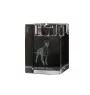 Manchester Terrier - Candle holder with dog photo, crystal tealight holder, personalised gift by Art-Dog brand