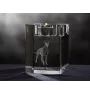 Manchester Terrier - Bougeoir avec photo de chien, porte bougie en cristal, cadeau personnalisé par la marque Art-Dog