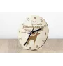 Miniature Pinscher - clock with a dog, wooden clock, wall clock for dog lovers, clock for desk and shelf, Art-Dog