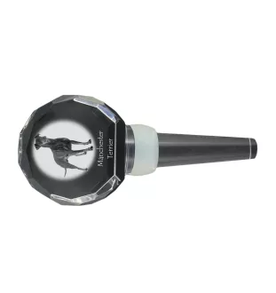 Manchester Terrier - Crystal bottle stopper, unique wine stopper with photo, personalised gift for sommelier by Art-Dog brand