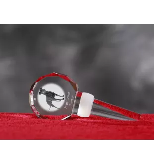 Manchester Terrier - Bouchon de bouteille en cristal, bouchon de vin unique avec photo, cadeau personnalisé pour sommelier par la marque Art-Dog