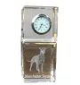 Manchester Terrier - montre en cristal avec photo, photo de chien dans un cristal, horloge de bureau personnalisée de la marque Art-Dog