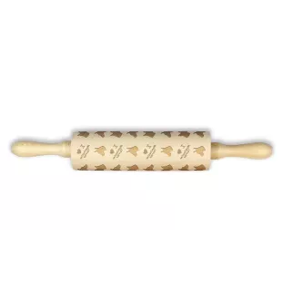 Manchester Terrier - patterned rolling pin with a dog, rolling pin for dough and ceramics, a gift for a pastry chef from the Art-Dog brand