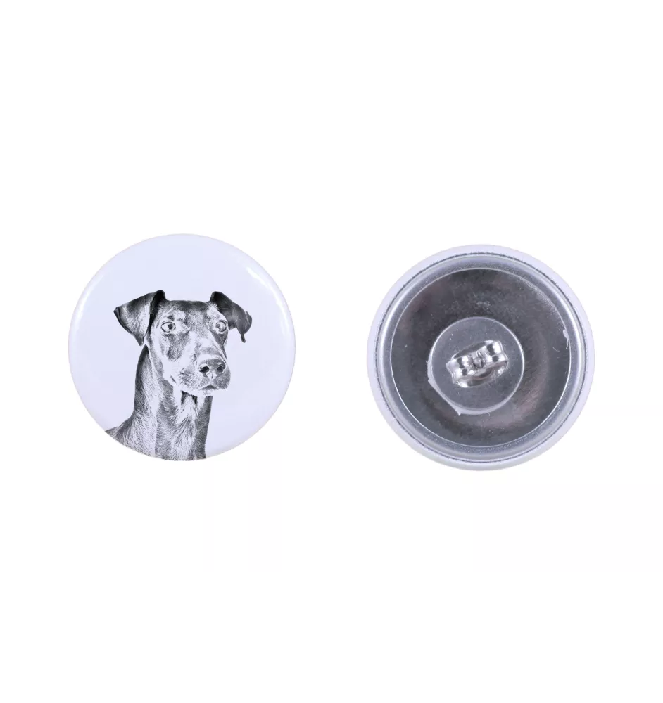 Manchester Terrier kolczyki z psem mały Art-Dog