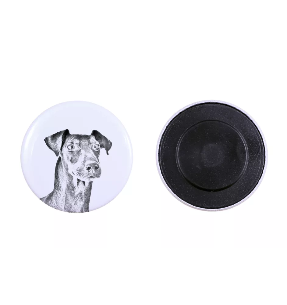 Manchester Terrier - magnet with a dog's pupil, exceptionally light, strong magnet, handmade product by the Art-Dog brand