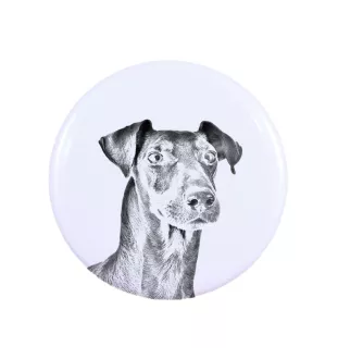Manchester Terrier - magnet with a dog's pupil, exceptionally light, strong magnet, handmade product by the Art-Dog brand