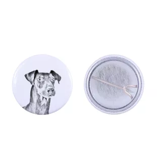 Manchester Terrier - badge avec votre chien, ajoutez votre propre photo, marque Art-Dog
