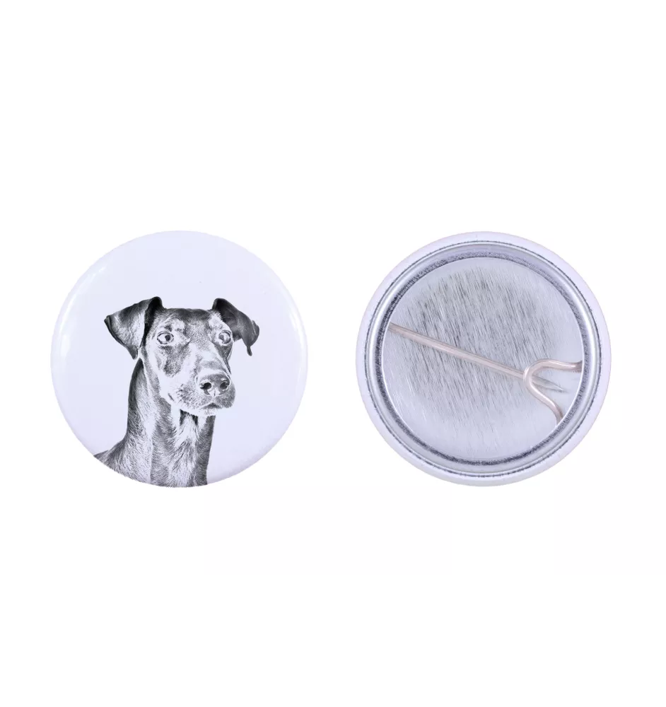 Manchester Terrier - pin with your dog, add your own photo, Art-Dog brand
