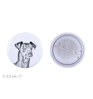 Manchester Terrier - pin with your dog, add your own photo, Art-Dog brand