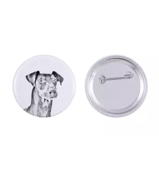 Manchester Terrier - badge avec votre chien, ajoutez votre propre photo, marque Art-Dog