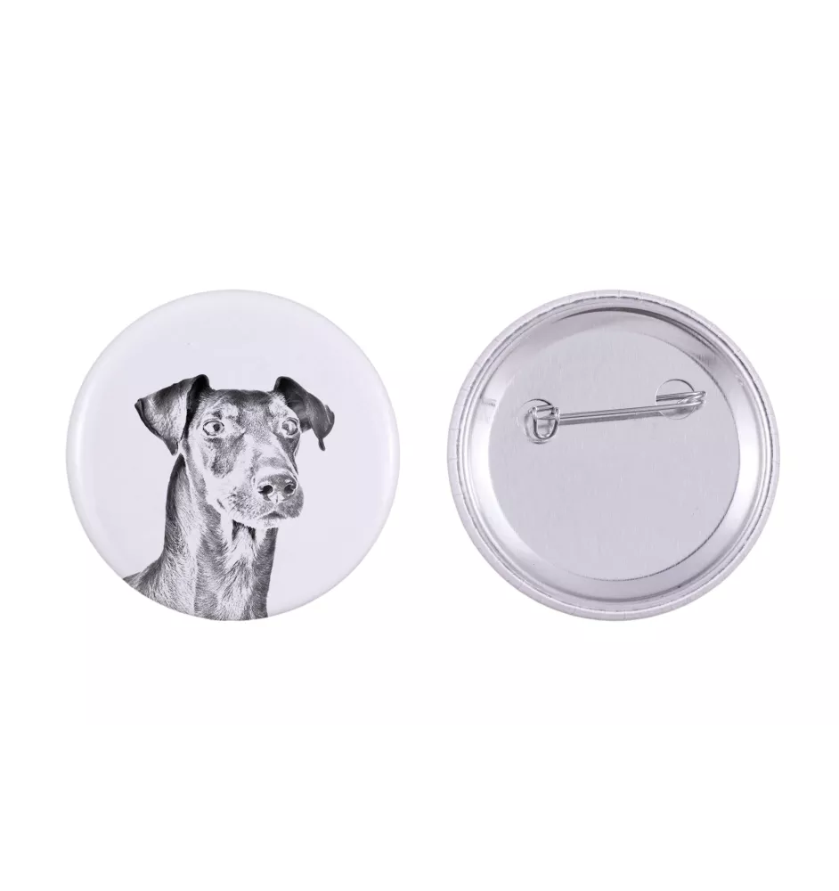 Manchester Terrier - badge avec votre chien, ajoutez votre propre photo, marque Art-Dog