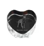 Manchester Terrier - a photo of a dog in crystal, crystal heart, unique photo frame from the Art-Dog brand