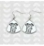 Manchester Terrier - Hund Ohrringe, hängende Ohrringe mit Bild, personalisierter Schmuck mit dem Aufdruck der Marke Art-Dog