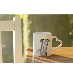 Manchester Terrier - tasse avec chien, une tasse adorable avec une anse en forme de cœur, un cadeau universel de la marque Art-Dog