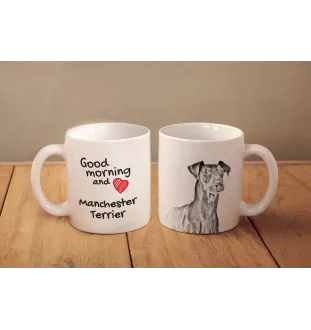 Manchester Terrier - cup with a dog, cup with a photo, personalized gift from the Art-Dog brand