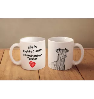 Manchester Terrier - tasse avec chien, tasse avec photo, cadeau personnalisé de la marque Art-Dog