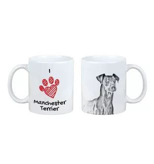 Manchester Terrier - tasse avec chien, une tasse adorable avec une illustration, un cadeau avec votre photo de la marque Art-Dog