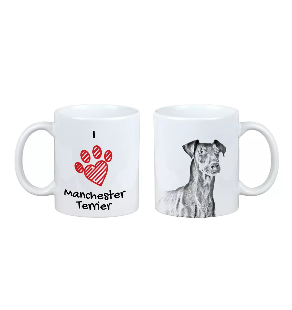 Manchester Terrier - Tasse mit Hund, entzückende Tasse mit Grafik, Geschenk mit Ihrem Foto von der Marke Art-Dog