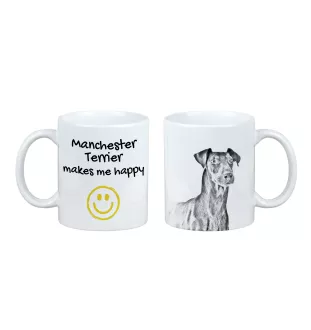 Manchester Terrier kubek z psem Makes me happy Art-Dog