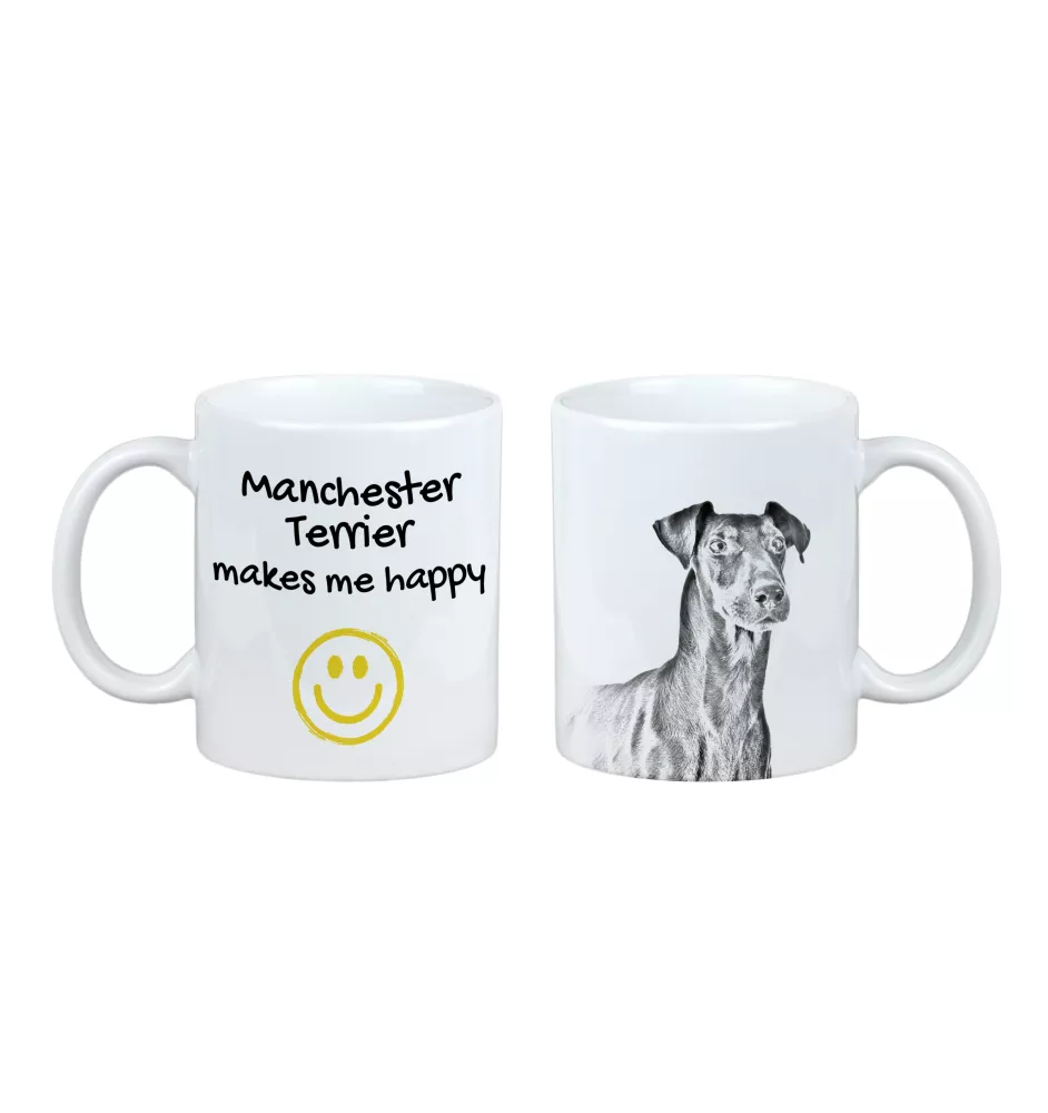 Manchester Terrier - Tasse mit Hund, fröhliche Tasse für Hundeliebhaber, personalisiertes Geschenk der Marke Art-Dog