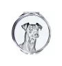 Manchester Terrier - miroir de poche avec chien, miroir personnalisé pour sac à main, miroir compact avec impression de la marque Art-Dog