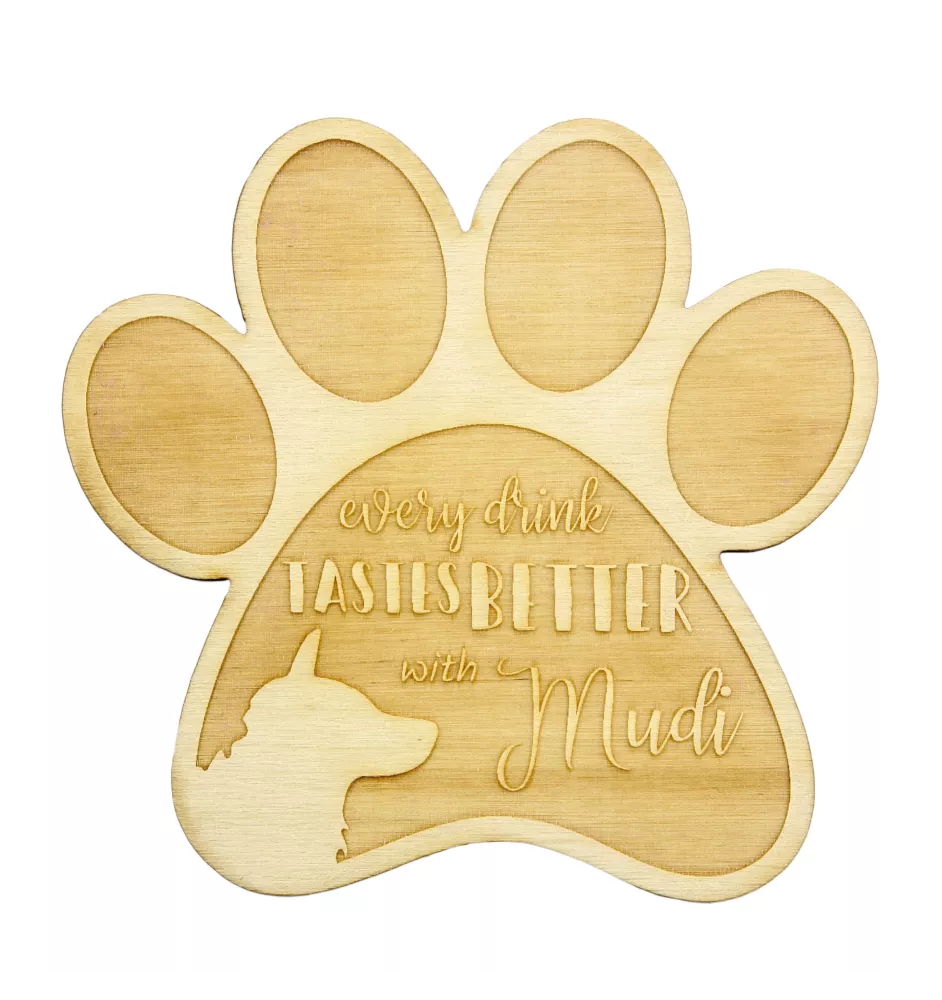 Mudi podkładka pod kubek ze sklejki Art-Dog