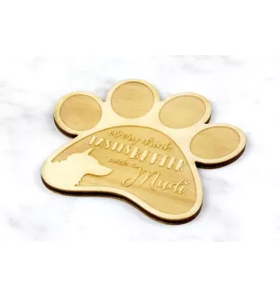 Mudi - Tasse Untersetzer, graviert Untersetzer mit Hund, Geschenk für Hundeliebhaber von Art-Dog Marke