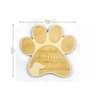 Mudi podkładka pod kubek ze sklejki Art-Dog